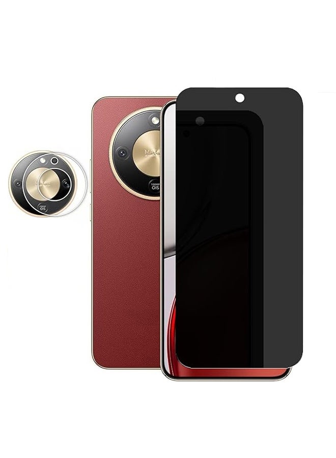 واقي شاشة 2 في 1 لهاتف Honor X9d 5G مع غشاء عدسة الكاميرا، زجاج مقسّى مضاد للتجسس، غشاء واقي شاشة مضاد للخدش - Image 1